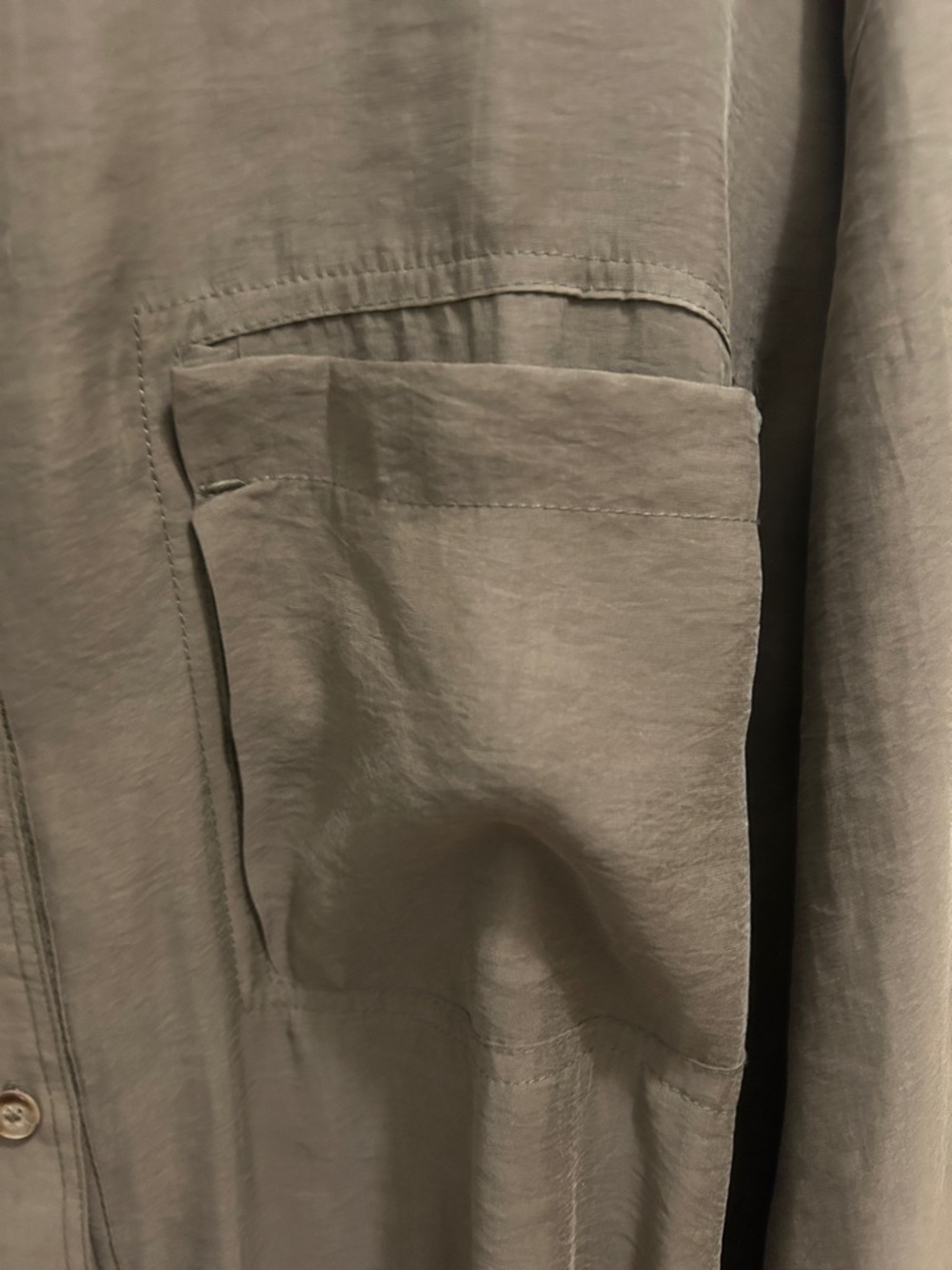 Button-Front Brown Shirt Dress with Drawstring Waist or jacket - Picture 4 of 7